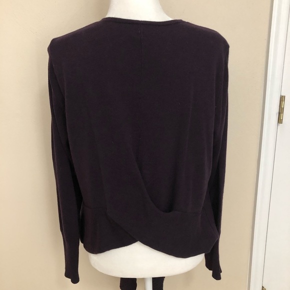 CAbi Plum Drape Front Cardigan - Picture 4 of 8